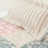 Pink and Aqua Floral Mini Quilt + Pillow