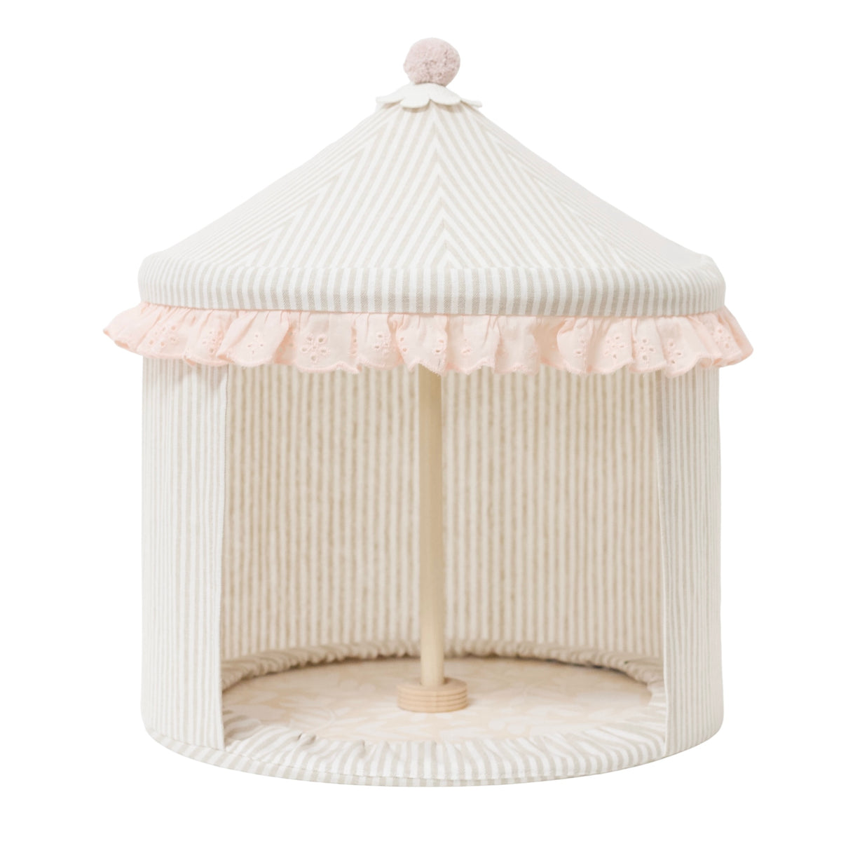 maileg circus tent Peachy Pink Neutral Stripe 12