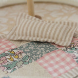 Pink and Aqua Floral Mini Quilt + Pillow