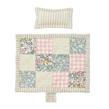 Pink and Aqua Floral Mini Quilt + Pillow