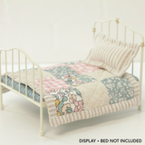 Pink and Aqua Floral Mini Quilt + Pillow