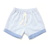 Rolled Hem Midi Denim Shorts