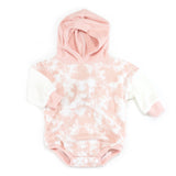 Salmon Tie Dye Hooded Top