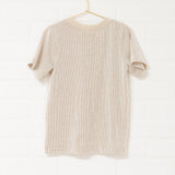 Two Tone Textured Slub Knit Tee
