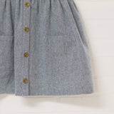 Blue Button Down Pinafore | Size 5