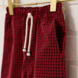Red and Black Check Pant