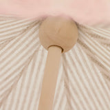 Dusty Pink Neutral Stripe 12" Decor Tent