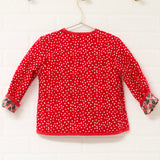 Holiday Quilted Reversible Red Dot Jacket | Size 4