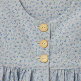 Dusty Blue Floral Ruffle Dress | Size 7