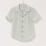 Aqua Gingham Top + Shorts Set | Size 6
