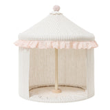 Peachy Pink Neutral Stripe 12" Decor Tent