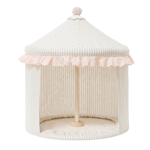 maileg circus tent Peachy Pink Neutral Stripe 12" Decor Tent – Classy Cassie