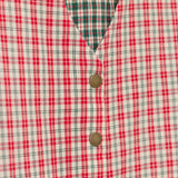 Holiday Green Plaid Reversible Vest + Red Pant Set | Size 7