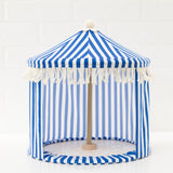 Pool Cabana Blue Stripe 12" Decor Tent + Mini Beach Towels