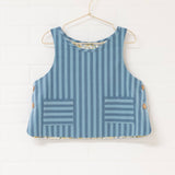 Blue Stripe Pull on Vest