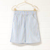 Textured Blue Stripe Shorts