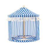 Pool Cabana Blue Stripe 12" Decor Tent + Mini Beach Towels