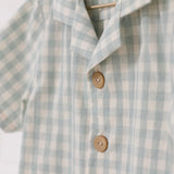 Aqua Gingham Top + Shorts Set | Size 6