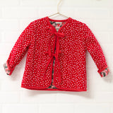 Holiday Quilted Reversible Red Dot Jacket | Size 4