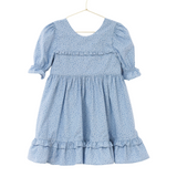 Dusty Blue Floral Ruffle Dress | Size 7