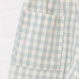 Aqua Gingham Top + Shorts Set | Size 6
