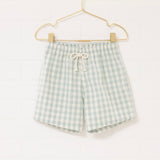 Aqua Gingham Top + Shorts Set | Size 6
