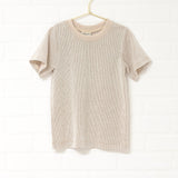 Two Tone Textured Slub Knit Tee