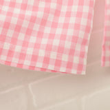 Pink Check Paper Bag Pant