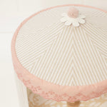Dusty Pink Neutral Stripe 12" Decor Tent
