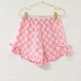 Pink Check Short Set | Size 8