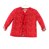 Holiday Quilted Reversible Red Dot Jacket | Size 4