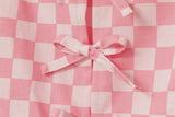 Pink Check Short Set | Size 8