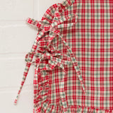 Holiday Quilted Ruffle Pullover Vest | Size 8