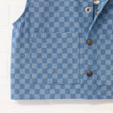 Mini Check Cropped Barn Vest | Size 8