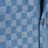 Mini Check Cropped Barn Vest | Size 8