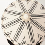 OOAK Ivory and Black Stripe 12" Decor Tent