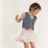 Mauve Pink Tiered Ruffle Skort