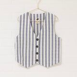 Wide Stripe Vest + Pant Set | Size 9/10