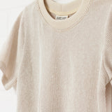 Two Tone Textured Slub Knit Tee