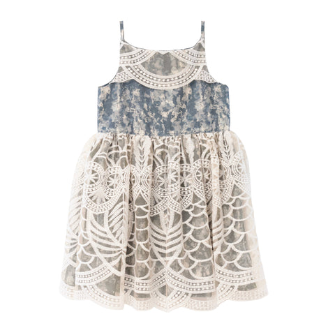 Scallop Watercolor Dress | Size 7