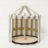 OOAK Ivory and Black Stripe 12" Decor Tent