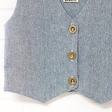 Heather Blue Vest + Pant Set | Size 5