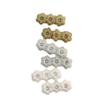 Embroidered Flower Hair Clips