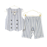 Wide Stripe Vest + Short Set | Size 7