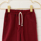 Red and Black Check Pant