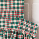 Holiday Green Plaid Pinafore | Size 7