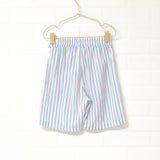 Textured Blue Stripe Shorts