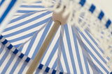 Pool Cabana Blue Stripe 12" Decor Tent + Mini Beach Towels
