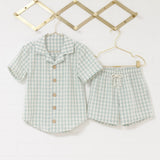 Aqua Gingham Top + Shorts Set | Size 6