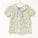 Peter Pan Collar Butter Floral Top | Size 5